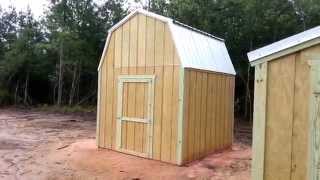10x10 Barn(Gambrel) on slab with Metal Roof and Barn Door. 6x8 Gable Pump Shed on slab with Metal Roof and 2 Barn Doors. http