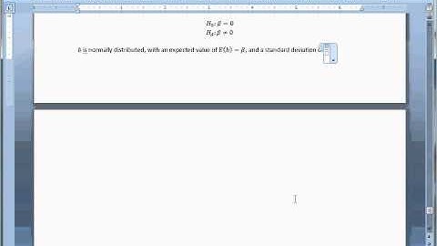 Simple Linear Regression 5 - t test of individual significance