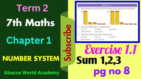 7th standard maths term 2 chapter 1 Number System Exercise 1.1 pg no 8 sum 1,2,3