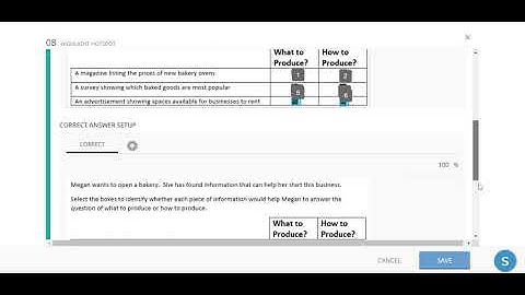 Schoology Assessments: Match/Table/Grid