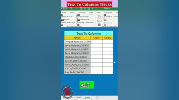 Microsoft Excel short tips | excel me ek column se alag alag kaise kare #exceltips #shorts
