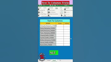 Microsoft Excel short tips | excel me ek column se alag alag kaise kare #exceltips #shorts