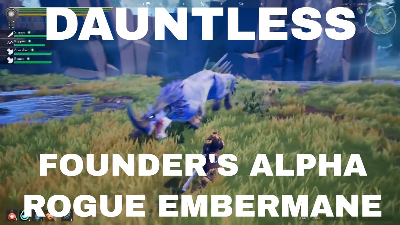 Dauntless - Founder's Alpha Rogue Embermane Gameplay