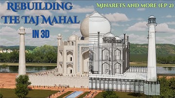 Taj Mahal 3D - Minaretten en meer