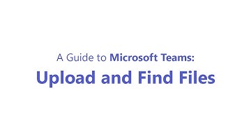 Microsoft Teams: Upload and share files