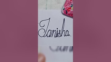 Tanisha beautiful name write in cursive writing #cursive#writing#shorts#clips