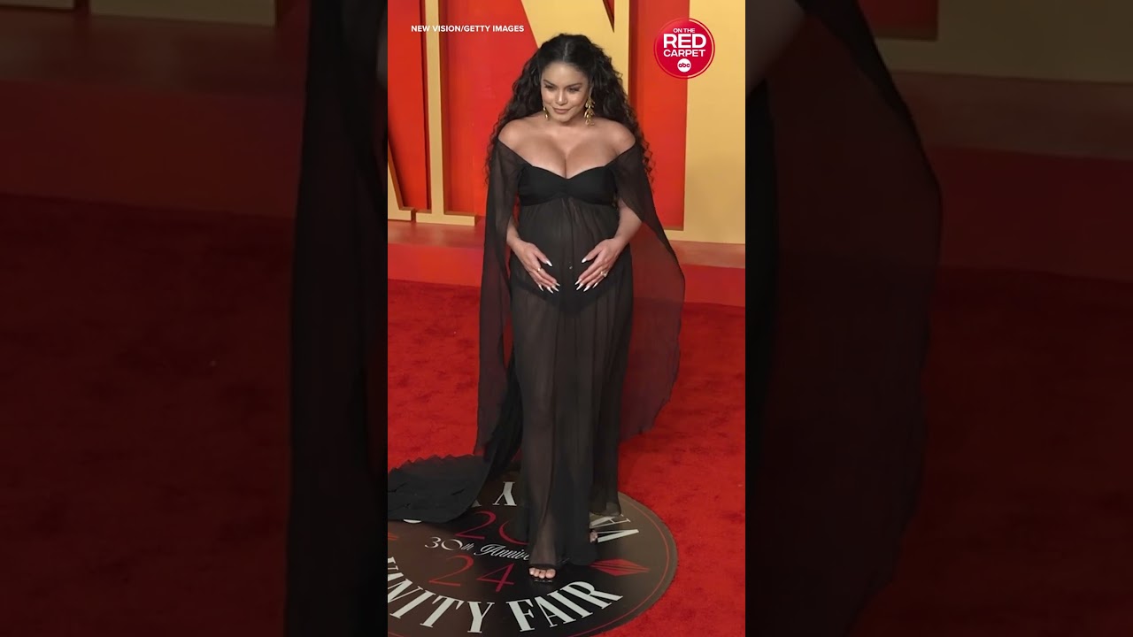 Pregnant Vanessa Hudgens shows off baby bump at Vanity Fair Oscar Party