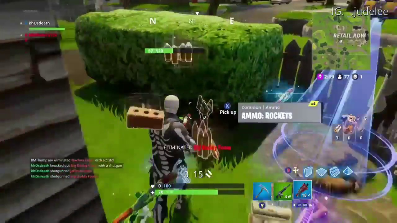 FORTNITE CLUTH 8HEALTH 1v4