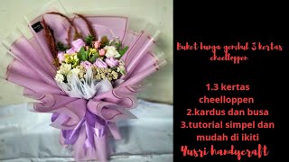 plump flower bouquet wrafing 3 sheets of cheelloppen paper | korean style flower bouquet