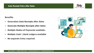 Generate Auto Receipt Entry After Sales in Tally.ERP 9