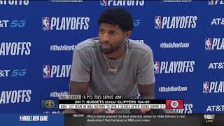 Paul George (AKA Playoffs P) Full of excuses after Clippers blowing 3-1 lead series to Nuggets 🤣🤣🤣🤣