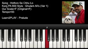 PRELUDE - Hothon Se Chhu Lo Tum - Piano Tutorial - Slow Play - EZ Piano - Lighted Keys - Notes