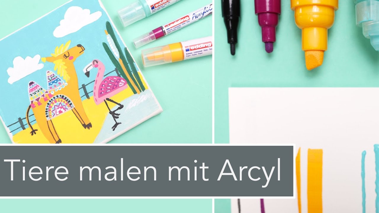 Tiere Malen Mit Acrylmarkern Inspiration Kostenlose Malvorlagen Youtube
