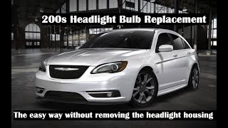 How to change a headlight bulb on a Chrysler 200s by Boostie Motorsports 219 views 2 months ago 4 minutes, 25 seconds