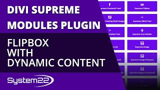 Divi Supreme Modules Flipbox With Dynamic Content 👍