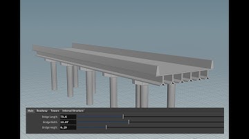 Houdini Bridge (beginner procedural modelling project)
