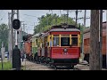 Irm 70 for 70 trolley pageant over 70 electric trains in motion