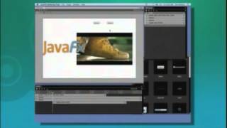 Angela Caicedo at JavaONE keynote with James Gosling: Frosting glass demo