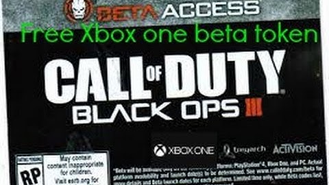 Free Black Ops 3 beta code for Xbox one