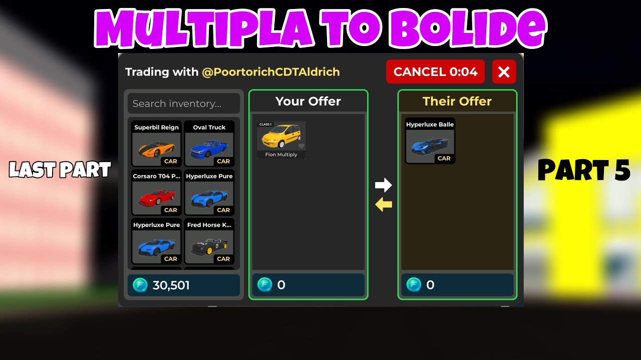 Multipla to Bolide! | part 5 (last part) | Roblox: Car Dealership Tycoon | CDTAldrich