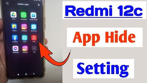 How to hide & Unhide App Setting In Redmi 12c / Redmi 12c me App Hide kaise kare