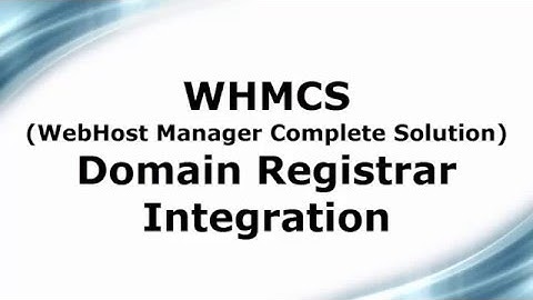 WHMCS Domain Registrar Integration