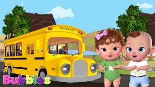 Wheels on the Bus | Bubbles Nursery Rhymes | Kids song