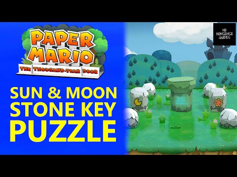 Paper Mario Thousand Year Door Sun & Moon Stone Keys Puzzle in Petal Meadows