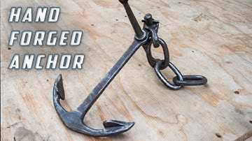Hand forging a small anchor of scrap iron (2020)