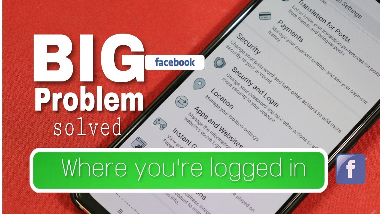 Facebook settingwhere you're logged inhow to solvefacebook security