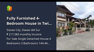 Fully Furnished 4-Bedroom House in Twin Palms, Maa, Davao City.. message me MARIE CYLL GARCIA Fully Furnished 4-Bedroom House in Twin Palms, Maa, Davao City.. message me MARIE CYLL GARCIA