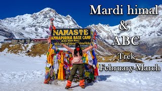 Mardi himal + Annapurna base camp Trek in Nepal