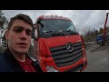 ACTROS MERCEDES-BENZ | Потерял откатник с п/прицепа! Горная местность | Первый рейс на автомате