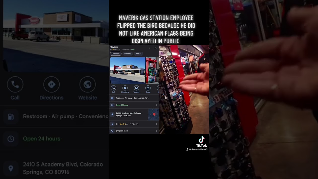 Maverik Gas Station Employee Flips the Bird Over American Flags Being Displayed