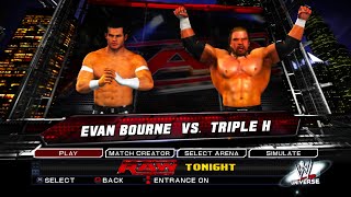 WWE SMACKDOWN VS RAW 2011 PS 3 EMULATOR EVAN BOURNE VS TRIPLE H HD