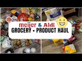 ALDI AND MEIJER GROCERY HAUL | HOUSEHOLD PRODUCTS HAUL
