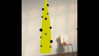 ウォールステッカー 壁紙 一面に DIY クリスマスツリー オーナメント デコレーション！