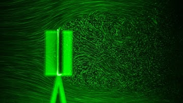 Flow visualization of objects in a water stream