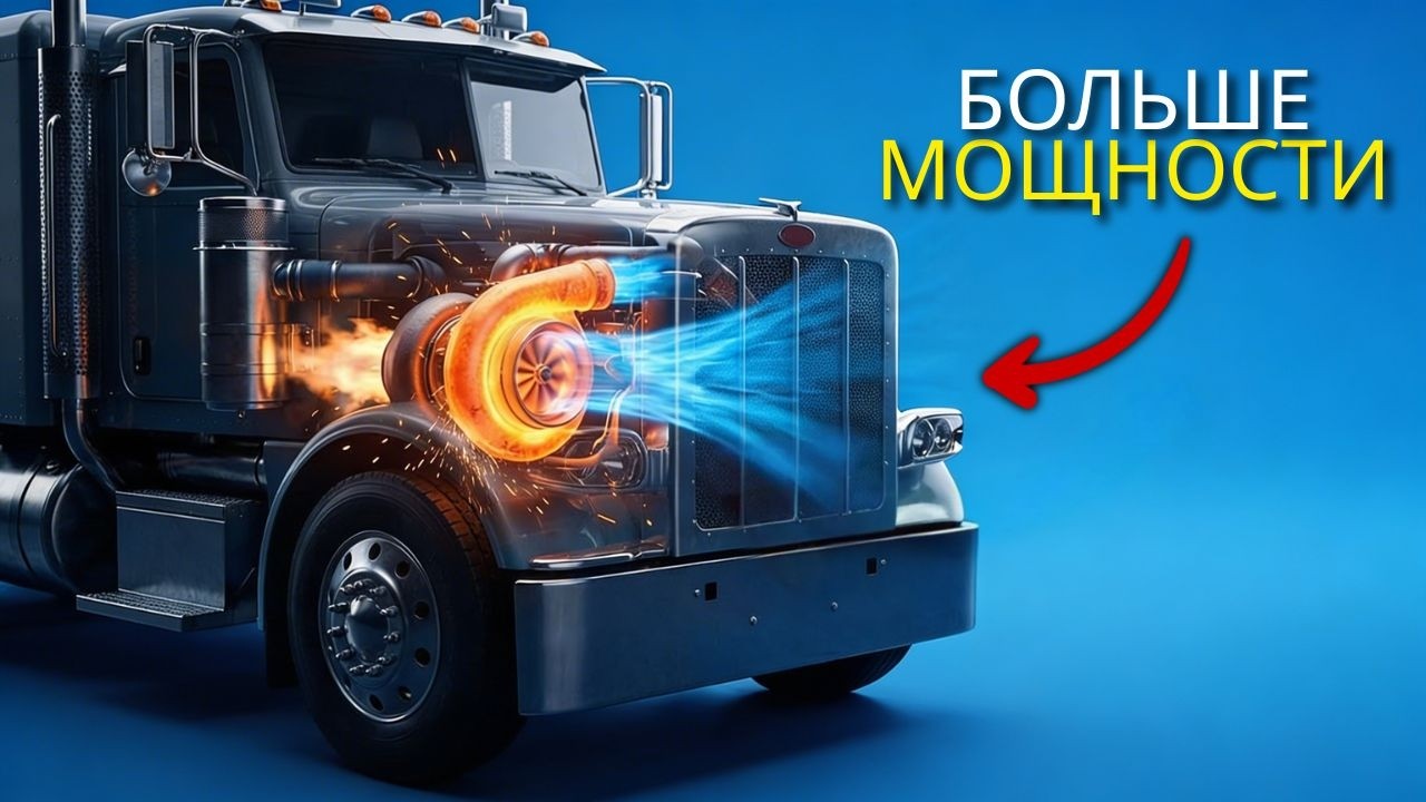 Как работает турбина в тяжёлом грузовике?