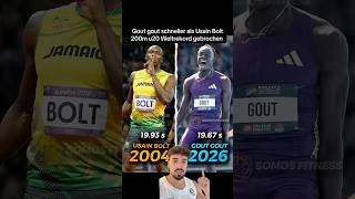 Gout gout bricht den u20 Rekord auf 200m von Usain Bolt #leichtathletik #goutgout #usainbolt