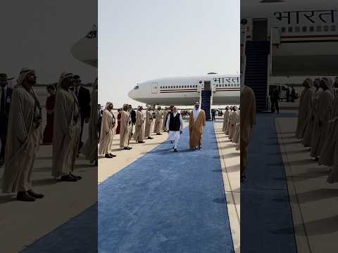 PM Modi warmly received by Abu Dhabi&#39;s Crown Prince Sheikh Khaled bin Mohamed bin Zayed Al Nahyan