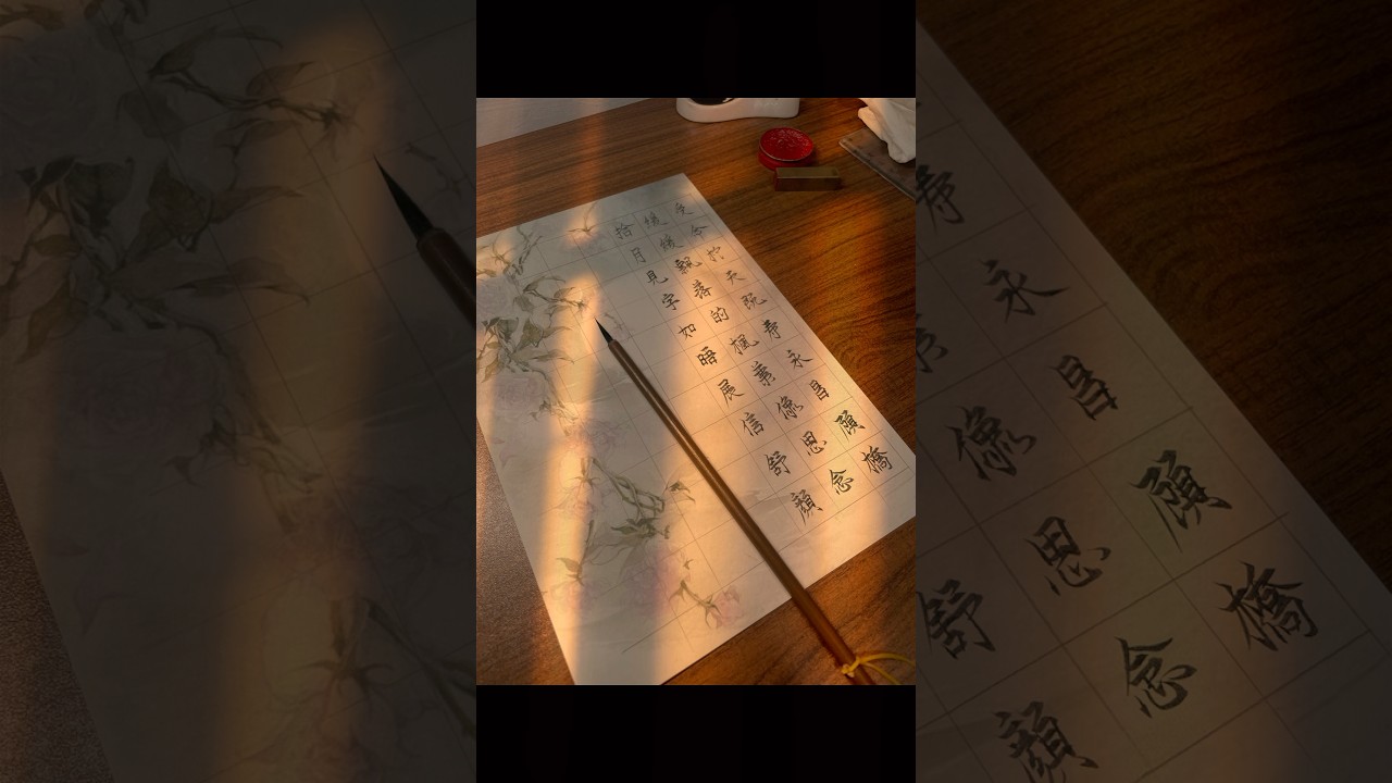 見字如晤、展信舒顏 #calligraphy #書法 #art #handwriting - YouTube