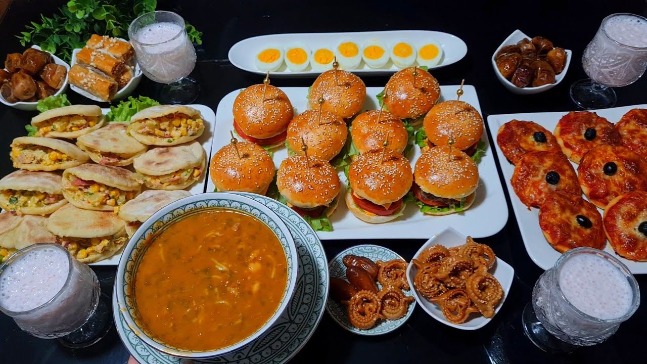 مائدة اول يوم من رمضان 🌛وصفات ساهلة او بنينة بلا قوة تمارة او لوقوف كلشي ساهل او في متناول