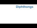 Diphthongs LEARNING SPANISH (Aprendiendo sobre Diptongos)