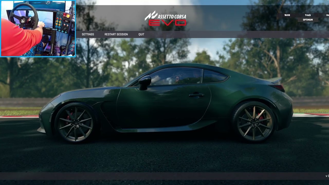 Thumbnail for AC EVO ONLINE Update - Testing hot laps and Academy challenges - Wheel game play