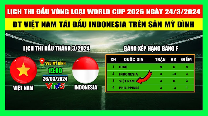 Việt nam gặp indo vào ngày bao nhiêu năm 2024