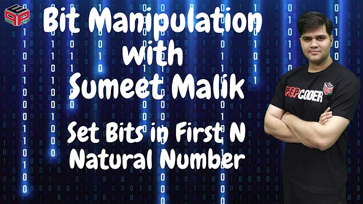 Count Set Bits in First N natural numbers | Total Set Bits from 1 to N | Bit Manipulation