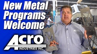 Supply Chain Management & Product Production for New Metal Program | Acro Industries | Rochester, NY