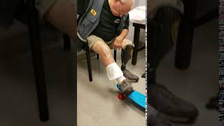 One Week After Knee Replacement Surgery  Using Skateboard For Range Of Motion