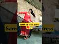 Saree🥻 ki dress♥️#youtubeshorts #shortsfeed #shorts #dress #stitching